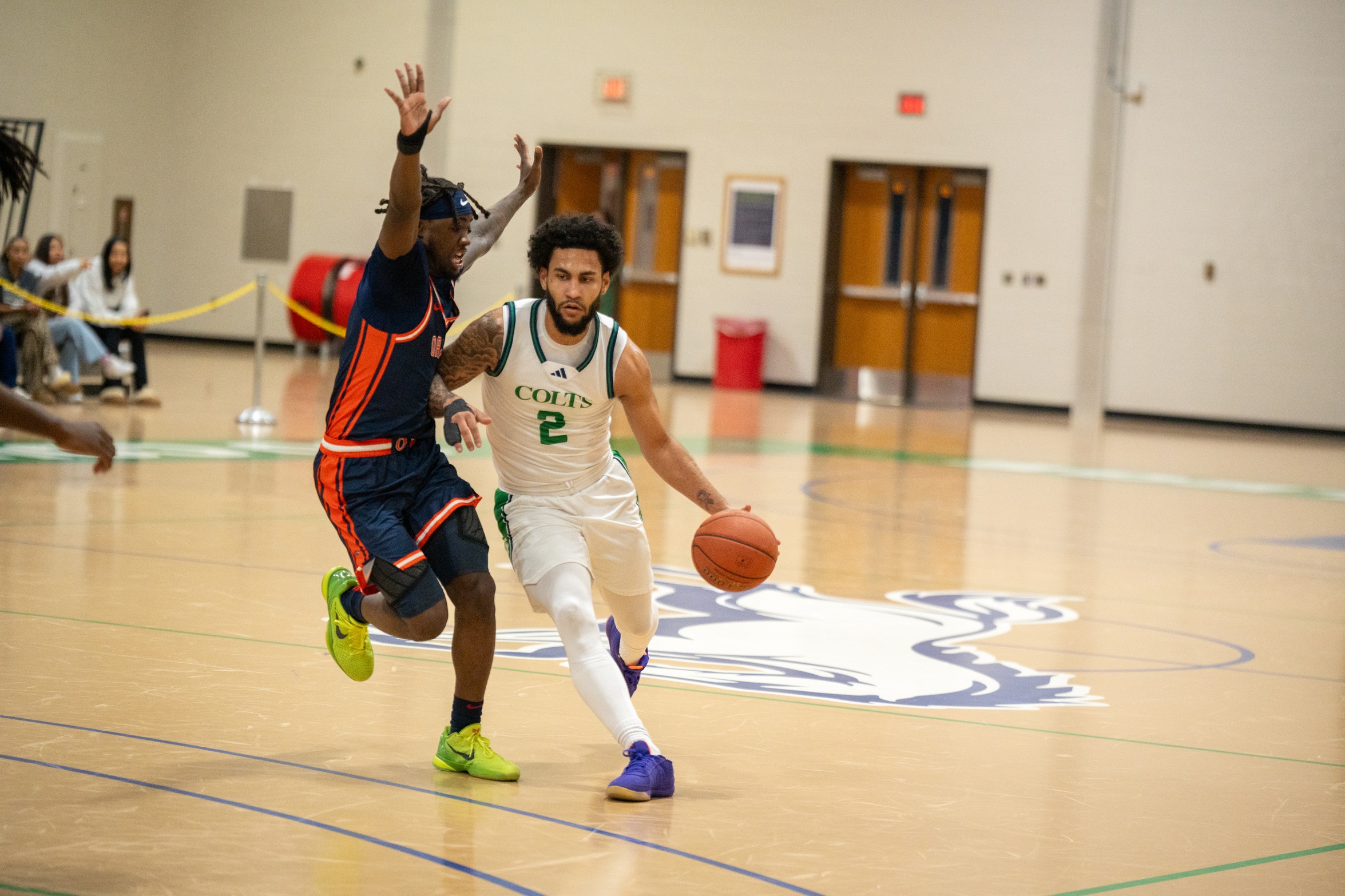 BARNES DOUBLE-DOUBLE LEADS MIDDLESEX PAST DELAWARE TECH 76-64